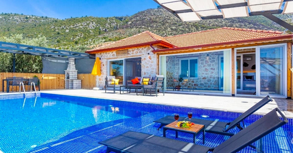 Doğa İçerisinde, Saunalı, Isıtmalı ve Kapalı Havuzlu Kiralık Villa, Ölüdeniz