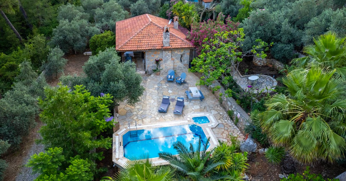 Yemyeşil Doğada, Isıtmalı Havuzlu Villa, Gökova