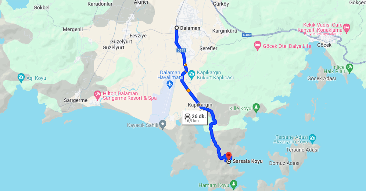 Sarsala Koyu'na Nasıl Gidilir?
